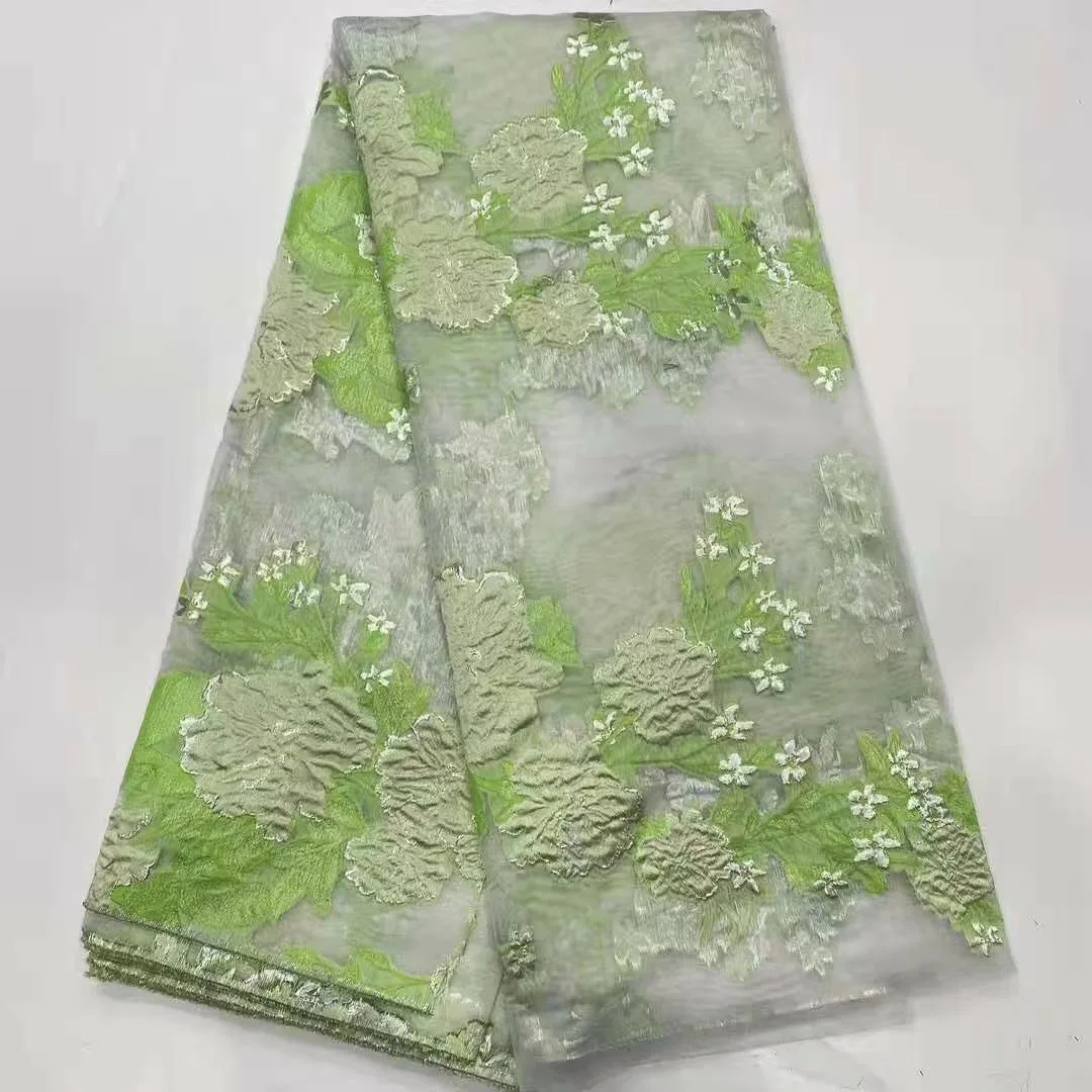 

Nigeria Lace Fabric 2021 High Quality Brocade Jacquard Lace Bridal Material African Brocade Lace Fabric Wedding Dress KM4929