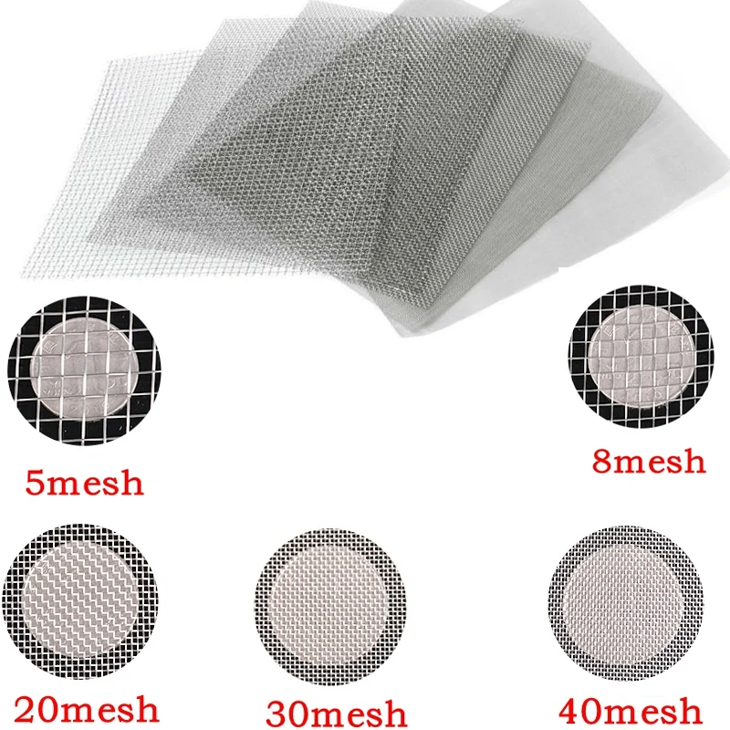 1pcs Stainless steel Mesh15x30cm 5-40 mesh stainless steel micron filter Stainles Steel Screening Filter Sheet Woven Wire