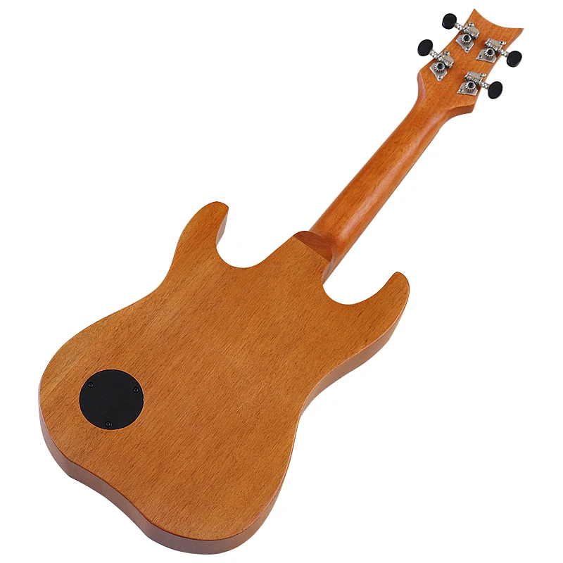 Electric Ukelele 26 Inch Ukelele Silent Ukelele Matte Finish Green Red Naturan Color Silent Guitar 4 String guitar