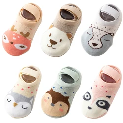 Lawadka 0-3Years Baby Boat Socks For Girls Boys Cotton Toddler Floor Socks Cute Cartoon Infant Anti-slip Sock Spring Autumn 2024