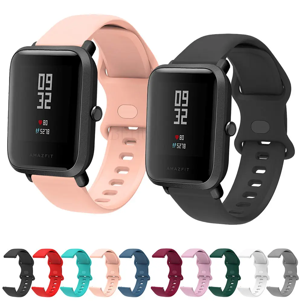 20Mm Silicone Horlogeband Voor Xiaomi Huami Amazfit Bip / Bip S U Lite Pop Band Vervangen Armband Voor Amazfit bip U Pro Wriststrap