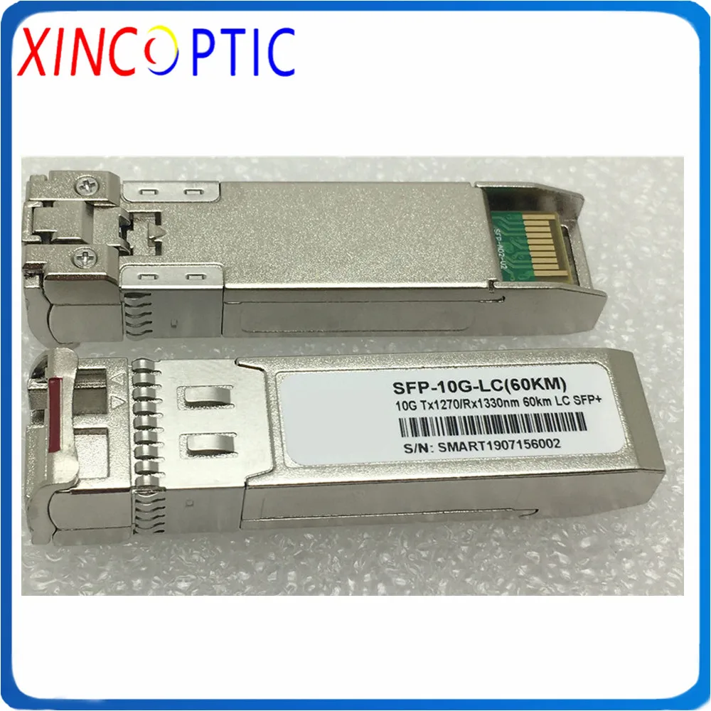 10G SFP+ BIDI Optical Transceiver Module LC Simplex TX1270nm RX1330nm 60km Single Mode Single Fiber LC SPF+