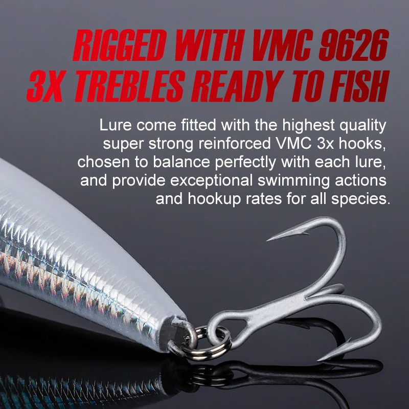 Noeby Stickbait Sinking Fishing Lure 115mm 60.5g 150mm 62g 185mm 127g Big Game Artificial Hard Bait Saltwater Tuna Fishing Lures