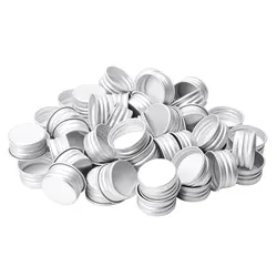 50pcs Aluminium Lids Screw Caps 24R/28R Small Premium Aluminium Threaded Caps Lid Replacements for Borosilicate Glass Bottles
