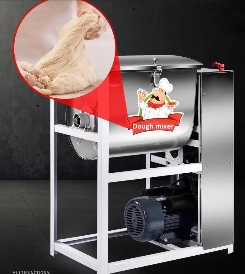 

Flour mixing machine Commercial 5kg 2200W Automatic Stainless steel Dough Kneading and Beating machine Electric Flour Mixer