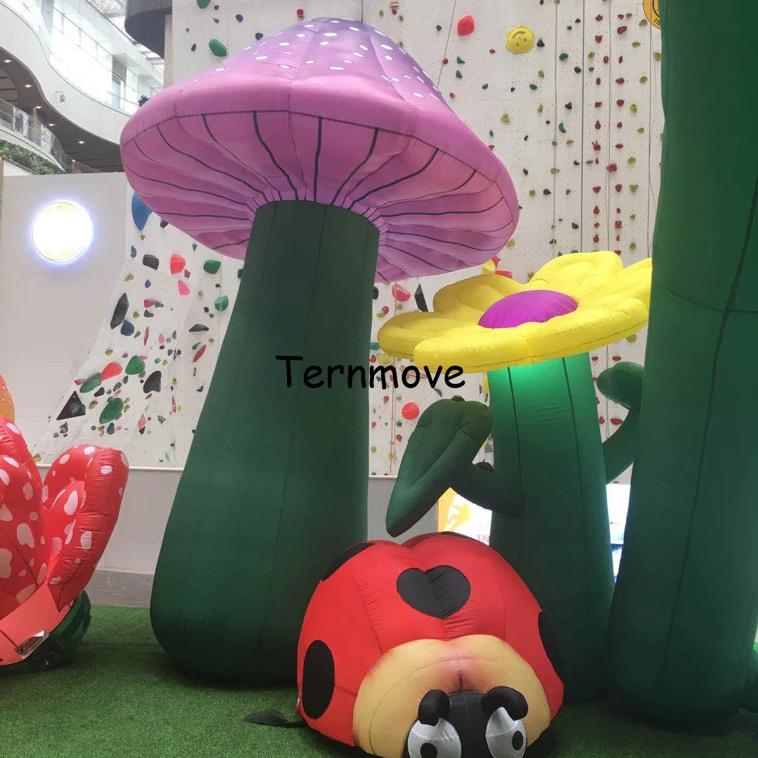 

Led Giant Inflatable Mushroom For Stage Decoration / chromatic colour LED inflatable mushroom model