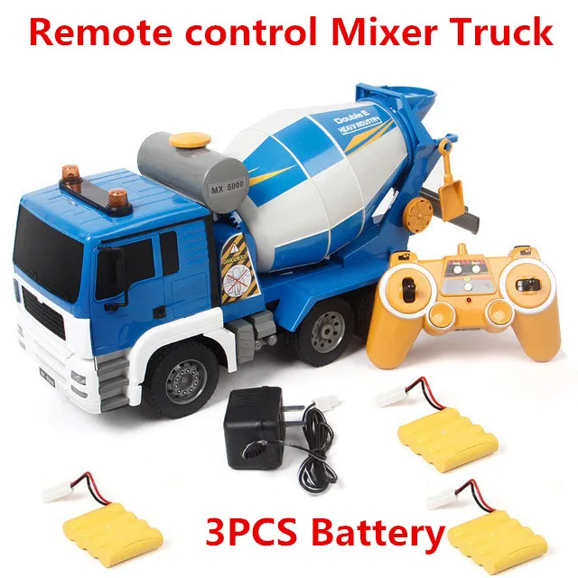 2019 New High Simulation Remote control Mixer Truck self-unloading dirt Cement Concrete Mixer Stir Rotating RC Truck With Light