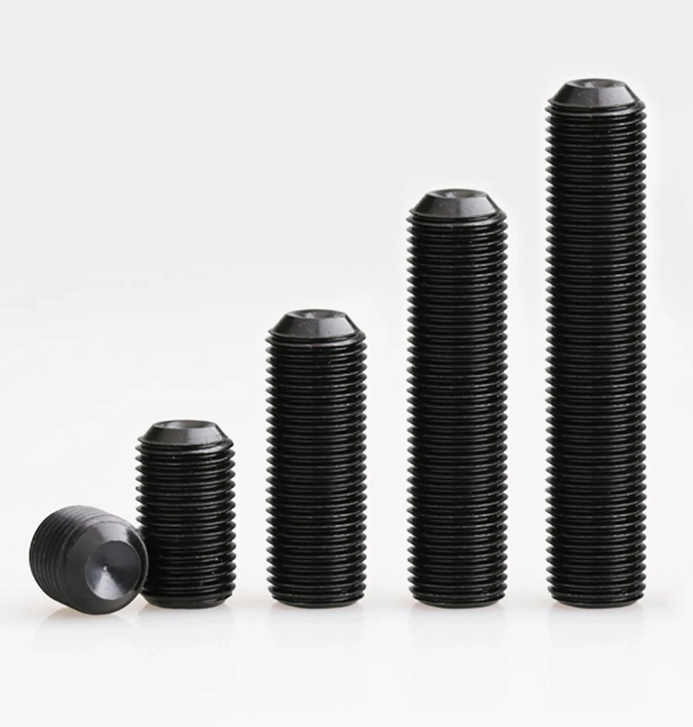 5 pces rosca fina m6 m8 m10 m12 hex soquete sextavado allen copa ponto grub parafuso parafuso parafuso parafuso preto de alta elasticidade 12.9 grau aço