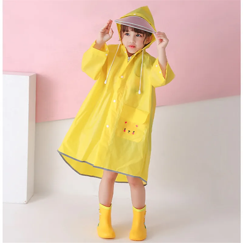 Cute student baby raincoat outdoor travel mountaineering waterproof raingear child impermeable rain poncho boy girl raincoatgift