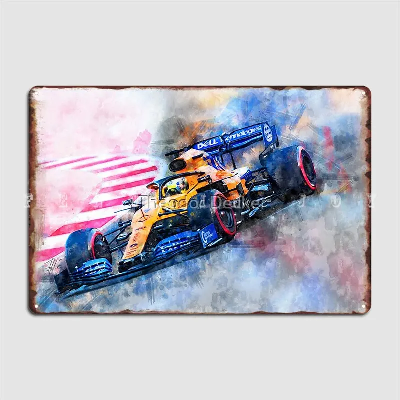 Lando Norris Poster Metal Plaque Pub Club Bar Decoration Garage Decoration Tin Sign Poster