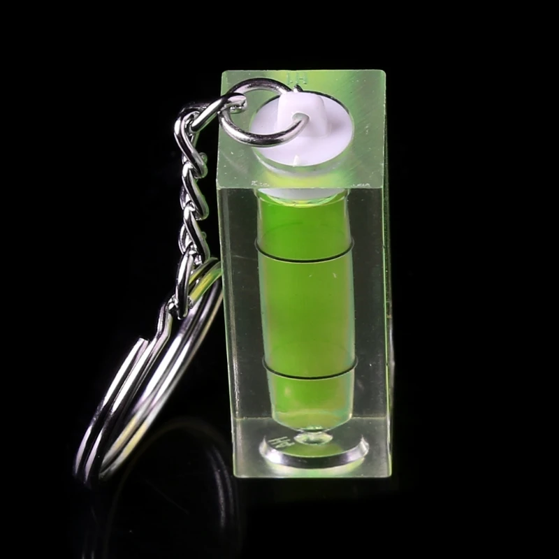 Mini Square Spirit Level Key Ring Key Chain Tool Gadget Fr Photo Wall Hanging TV