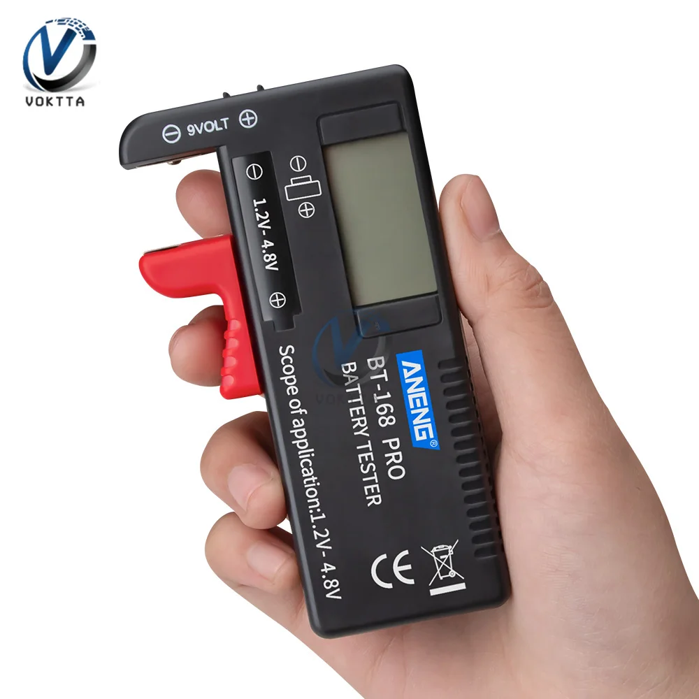 Bt-168 Pro Digital Display Battery Tester for Measure 18650 Batteries Capacity Tester analyzer Display Check AAA AA Button Cell