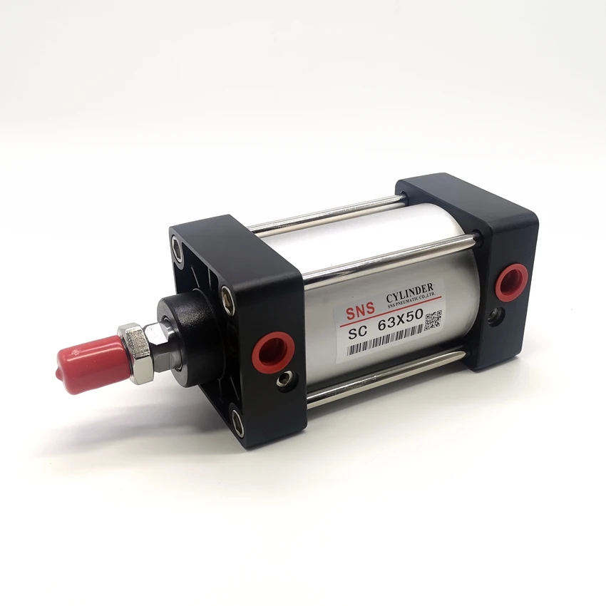 

SNS Brand SC63X50 Pneumatic Air Cylinder 63mm Bore 50mm Stroke Double Action Cylinder SC63*50