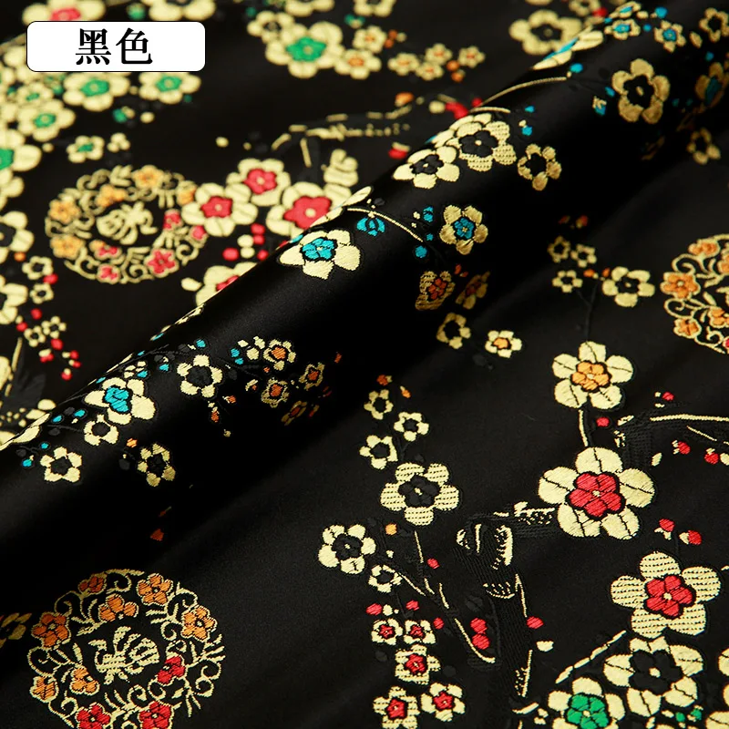 75cm Satin Clothing Fabrics Brocade Jacquard telas por metro Sewing Curtain Tablecloth Package DIY Needlework Material