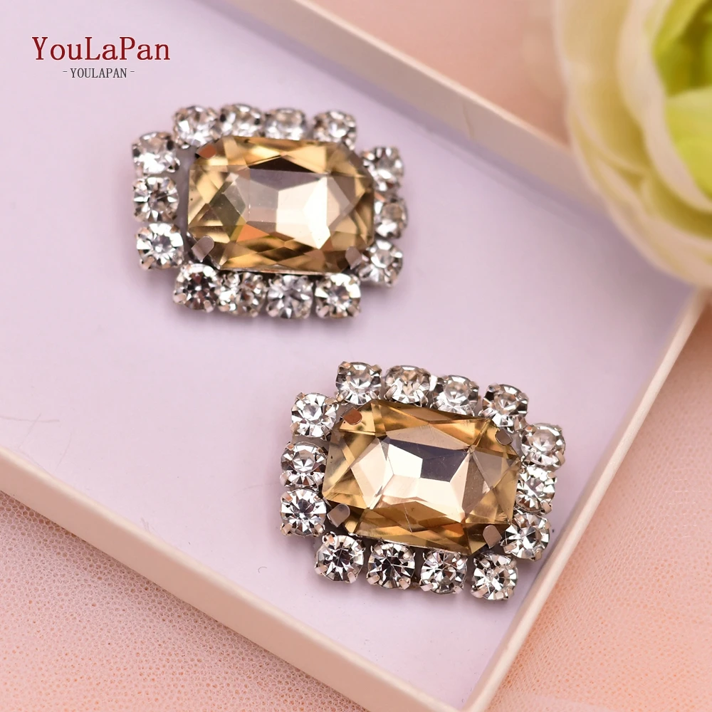 YouLaPan 2pcs Crystal Wedding Shoes Buckle Women Shoes Decorations Shoe Clips Bridal Charm Decor Fashion Shoe Accessories X44