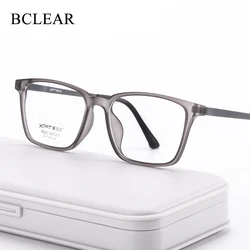 BCLEAR Optische Gläser Rahmen Männer Ultraleicht Reinem Titan Brille Rahmen Frauen Transparent Platz Große Rahmen Brillen
