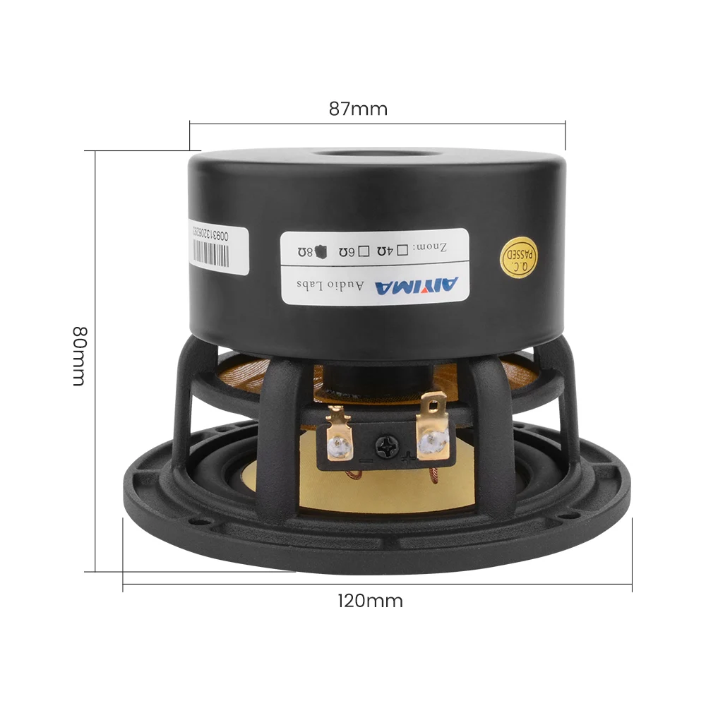 AIYIMA 1 szt. 4-calowy głośnik pełnozakresowy 4 8 Ohm 25W Głośnik wysokotonowy Głośnik niskotonowy Aluminiowy głośnik Bullet Audio do kina domowego