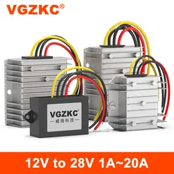 VGZKC 12V liter 28V DC power converter 12V to 28V vehicle regulated power supply module DC-DC transformer