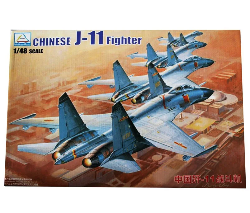 1:48 China J-11 Fighter Military Assemble Aircraft Model Simulation 1/48 fighters Sue 27  Fighter Model