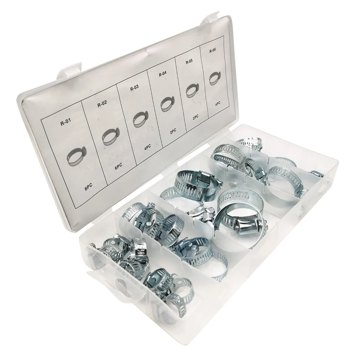 26Pc Rubber Slangklem Set Rubber Slangklem Staal Slang Slangklem