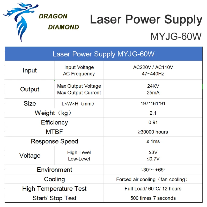 Imagem -06 - Laser Power Supply Gravador para Gravação a Laser Corte Categoria Máquina Original Myjg60w Co2