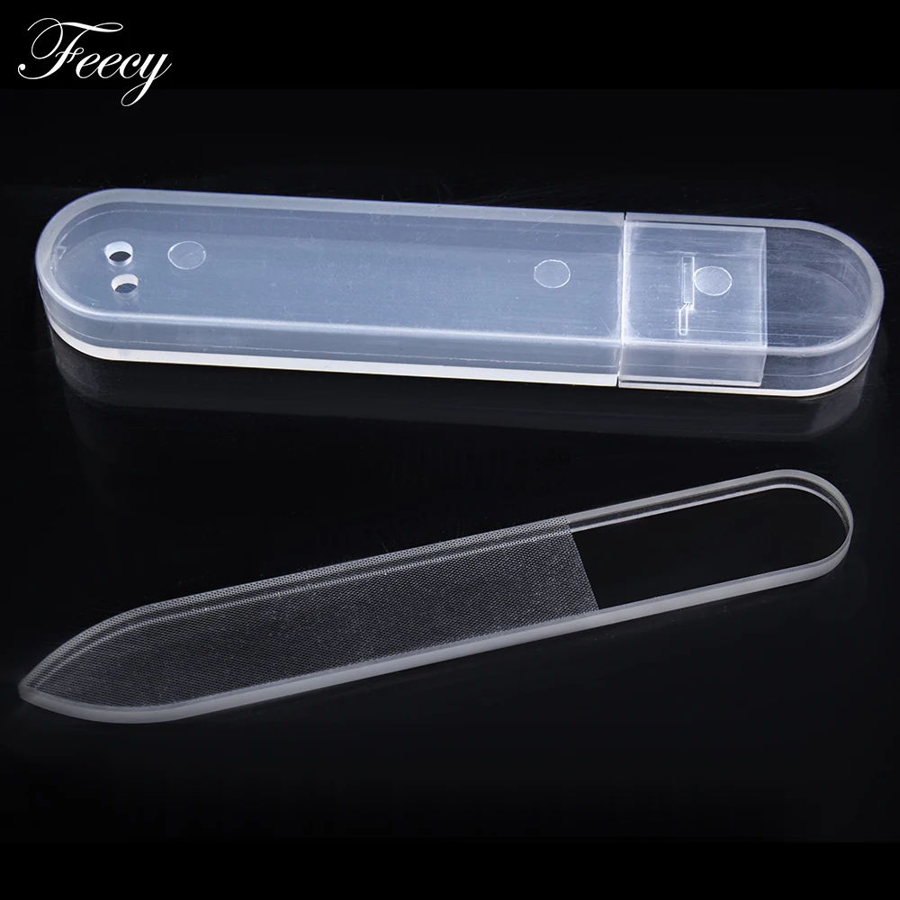 10pcs Nano Glass Nail Files Buffer Crystal Transparent Sanding Polishing Grinding Nail Block Durable Pedicure File Nail Art Tool