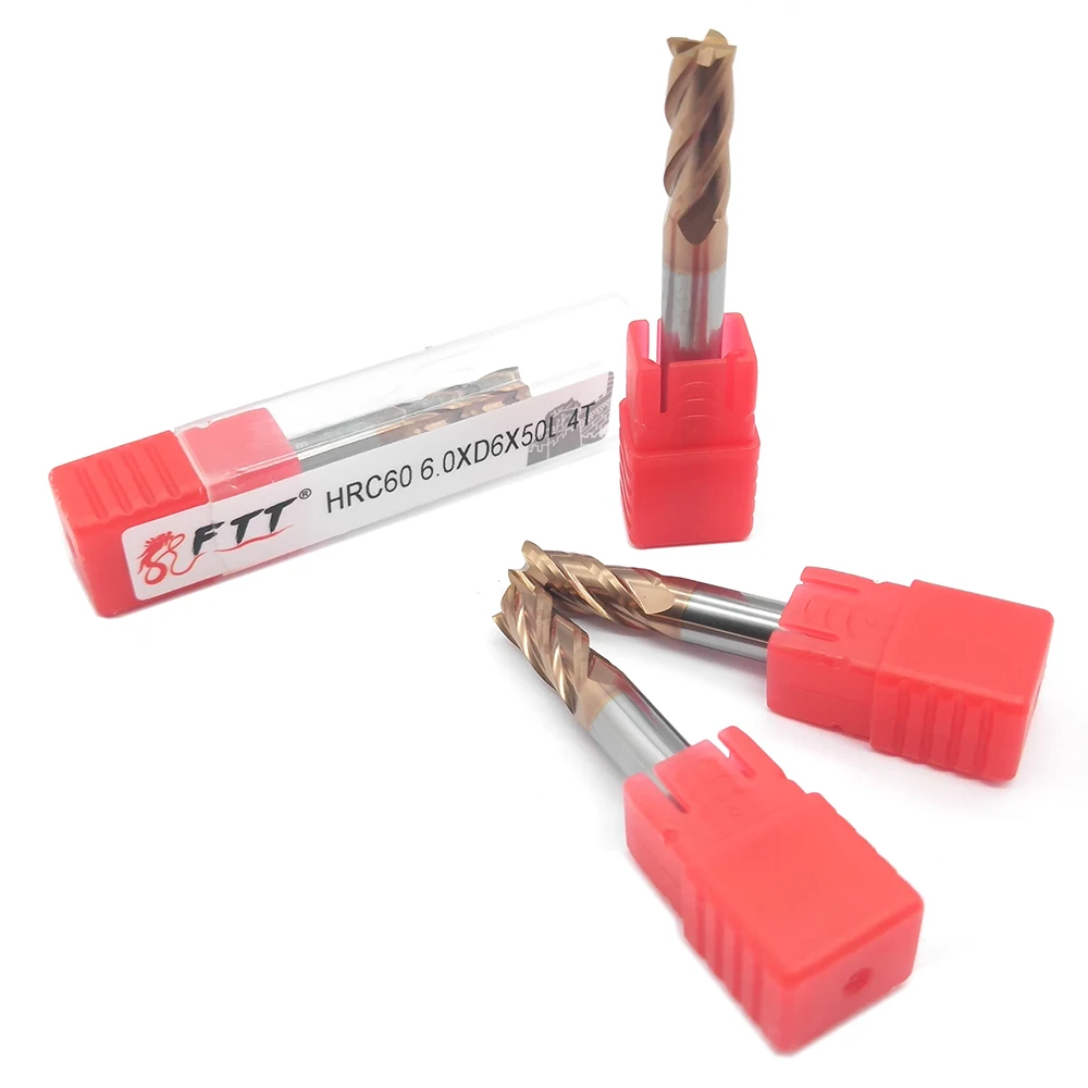 10 قطعة Endmill 4 الناي HRC60 6 مللي متر D6X15XD6X50L كربيد شقة نهاية ميلز القياسية طول الجانب طحن الشق التنميط الوجه مطحنة