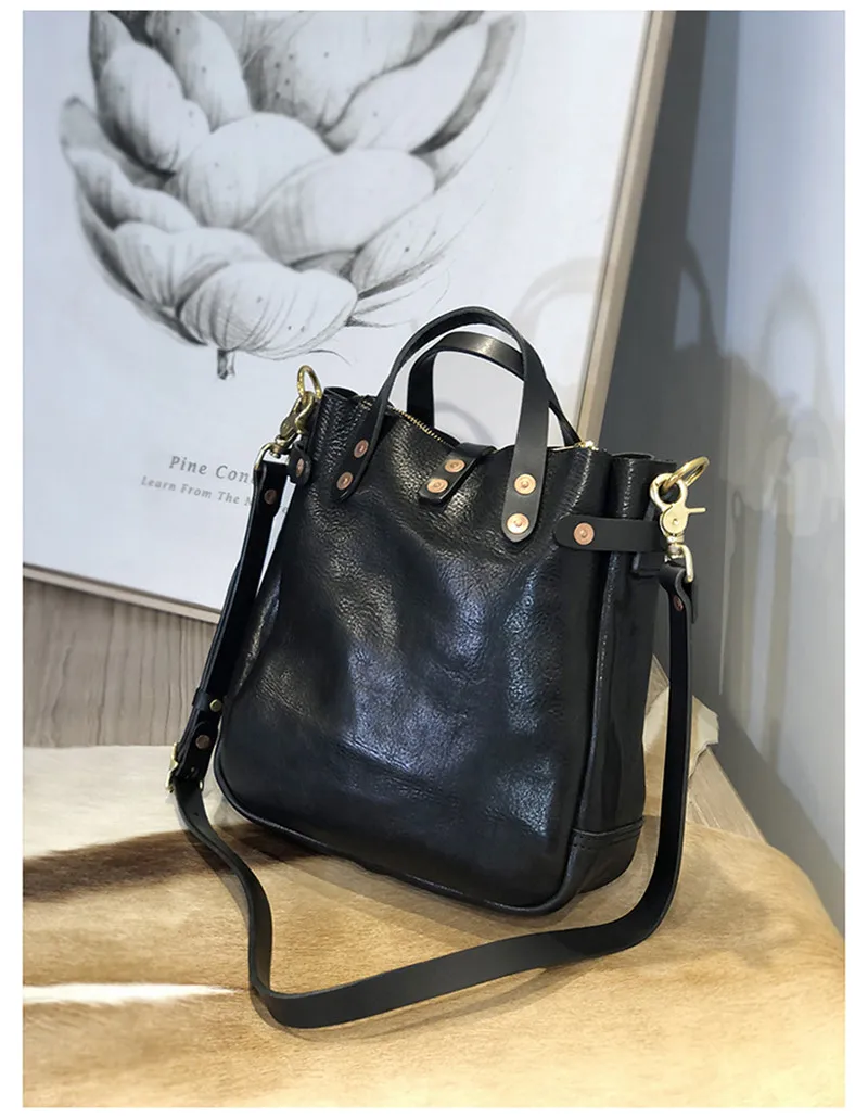 PNDME fashion designer luxury natural genuine leather ladies handbags weekend daily real cowhide women's shoulder messenger bag