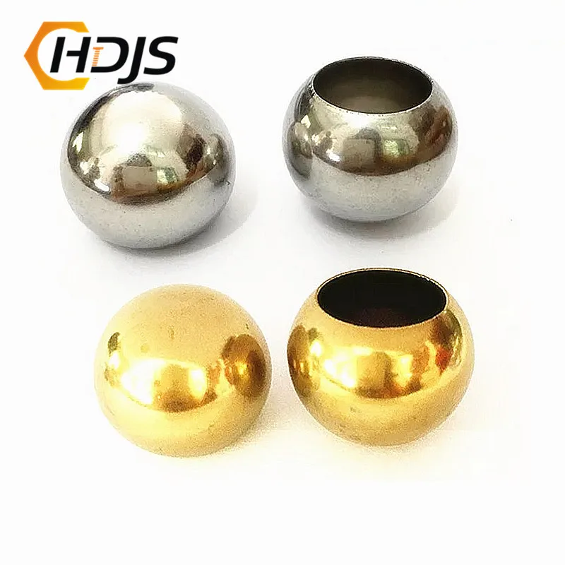 Thickened stainless steel single hole hollow ball, decorated with hollow-out gold metal Christmas ball, home magic ball