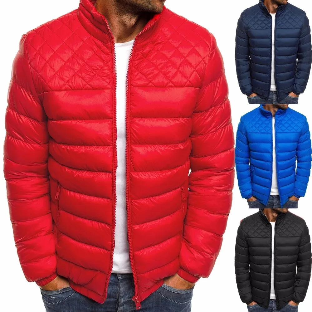 ZOGAA 4 Farben Plus Größe S-3XL Herrenmode Herbst und Winter Puffer Baumwolle Mantel