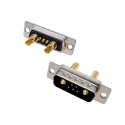 1PCS 7W2 20A 30A 40A Gold plated high current Connector D-SUB adapter 5+2 plug jack Machined Pin Full Gold Flash Wire