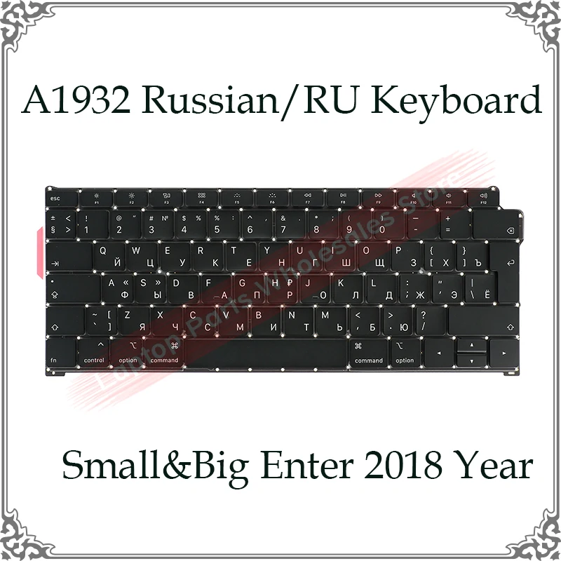 

Genuine A1932 RU Layout Keyboard Small Enter 2018 Year For Macbook Air 13.3" Notebook Russian Keyboards Big Enter Replacement