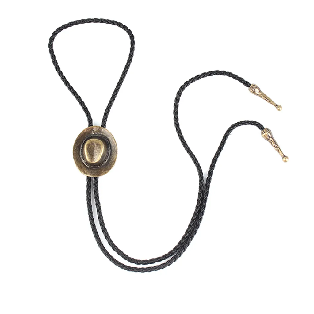 Bolo Tie Bronze Bolo Tips Kit Cowboy Hat Cap Necklace Indian Accessory