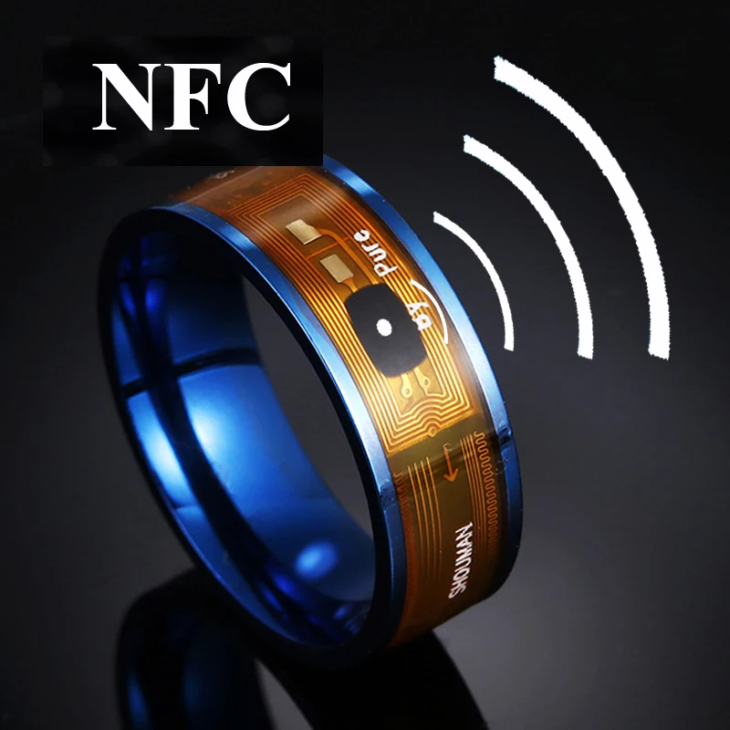 Multifuncional impermeável aço inoxidável NFC Smart Ring, Multifuncional Phone Jewelry, Presente para Android