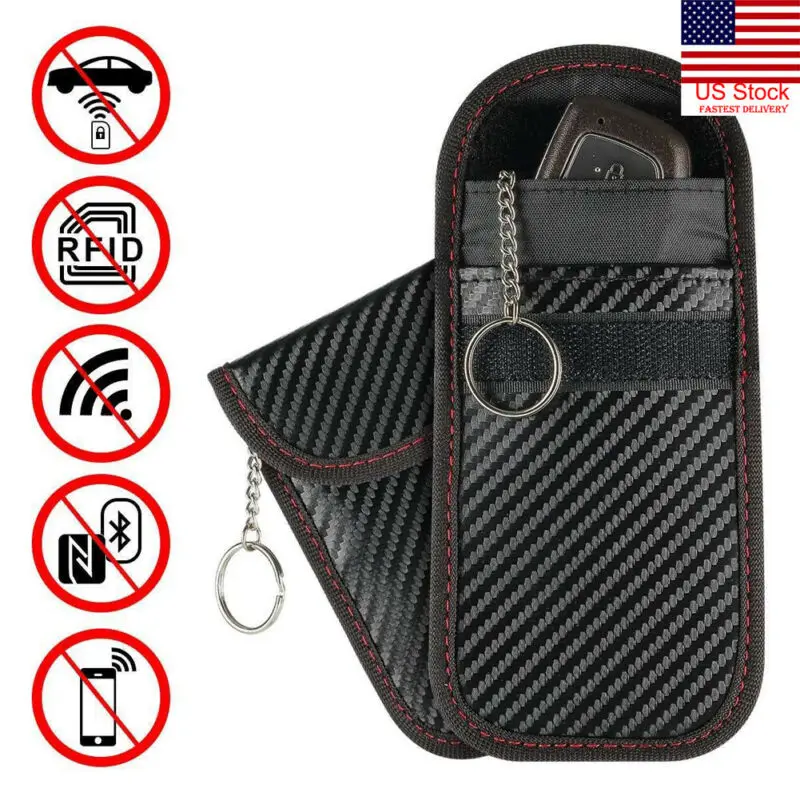 2019 Nieuwste Hot 1Pc Anti-Diefstal Auto Sleutelhanger Rfid Signaal Blocker Faraday Signal Blokkeren Bag Key portefeuilles Rfid Key Protector