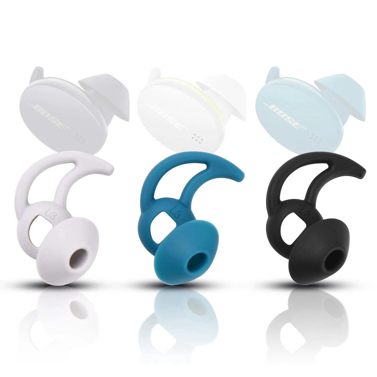 

6Pcs Ear Tips for BOSE QC Sport EarBuds Eartips true wireless Earbud Tips Anti-drop Earplugs earphone silicone case