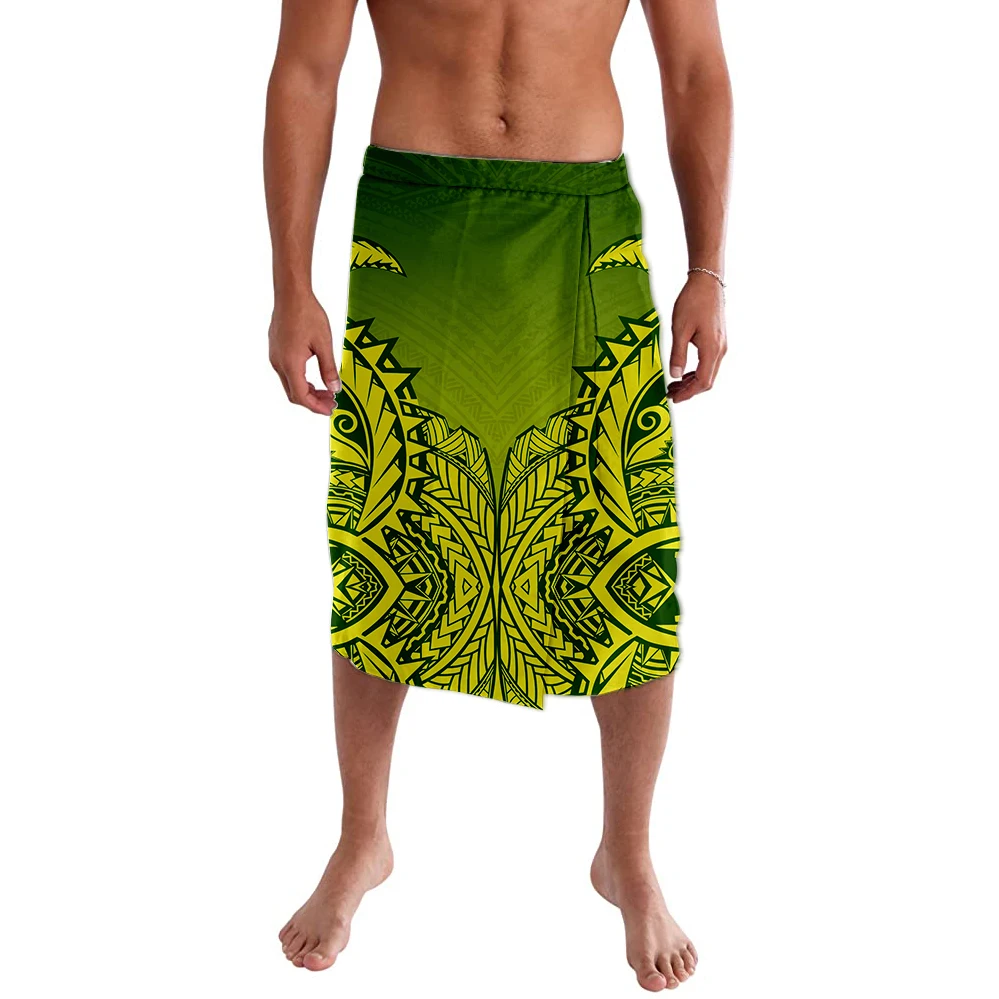 Lavalava ie faitaga Sublimation Print Samoa Men Half Skirt Undertake Custom Printing Ethnic Style Bonfire Party Men Dress