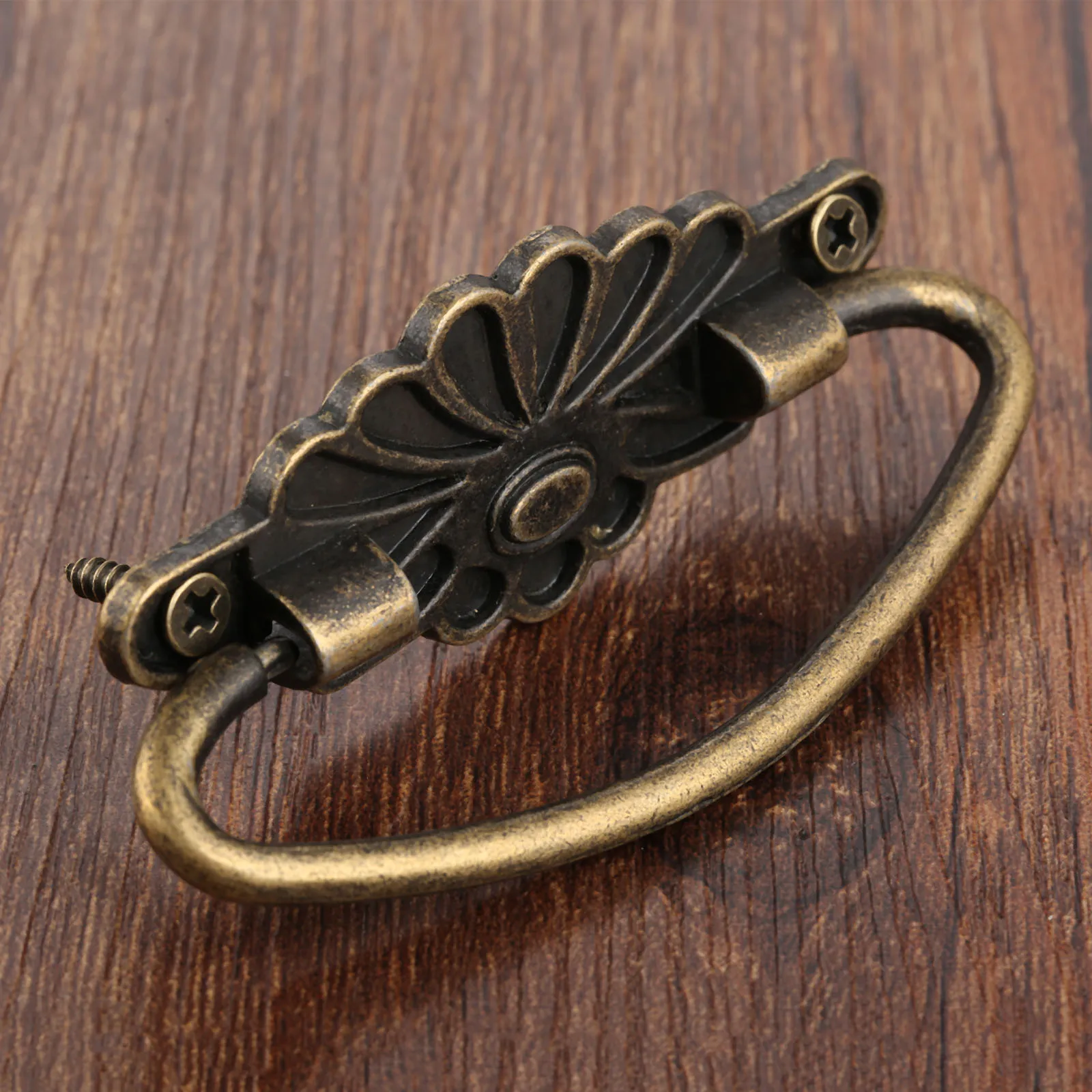 1Pc 81*40mm Wooden Box Furniture Handle Vintage Cupboard Cabinet Knob and Handles European Style Furniture Hardware Wholesale