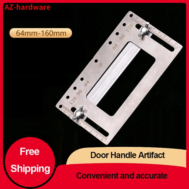 Door Handle Artifact Auxiliary Punch Locator Template Wood Drilling Holes Guide Hardware With Degree Scale With Twist