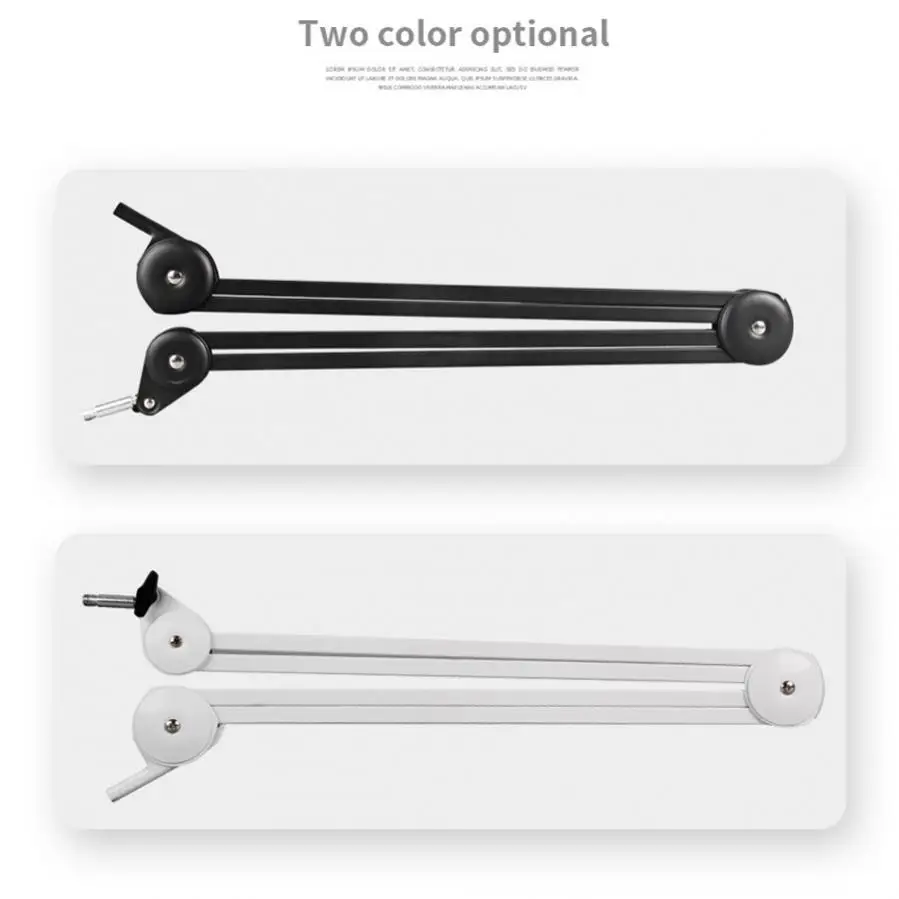 ميكروفون بوم حامل ذراع الثقيلة ناتئ قوس ترايبود قابل للتعديل تعليق مقص الربيع المدمج في منصة الميكروفون