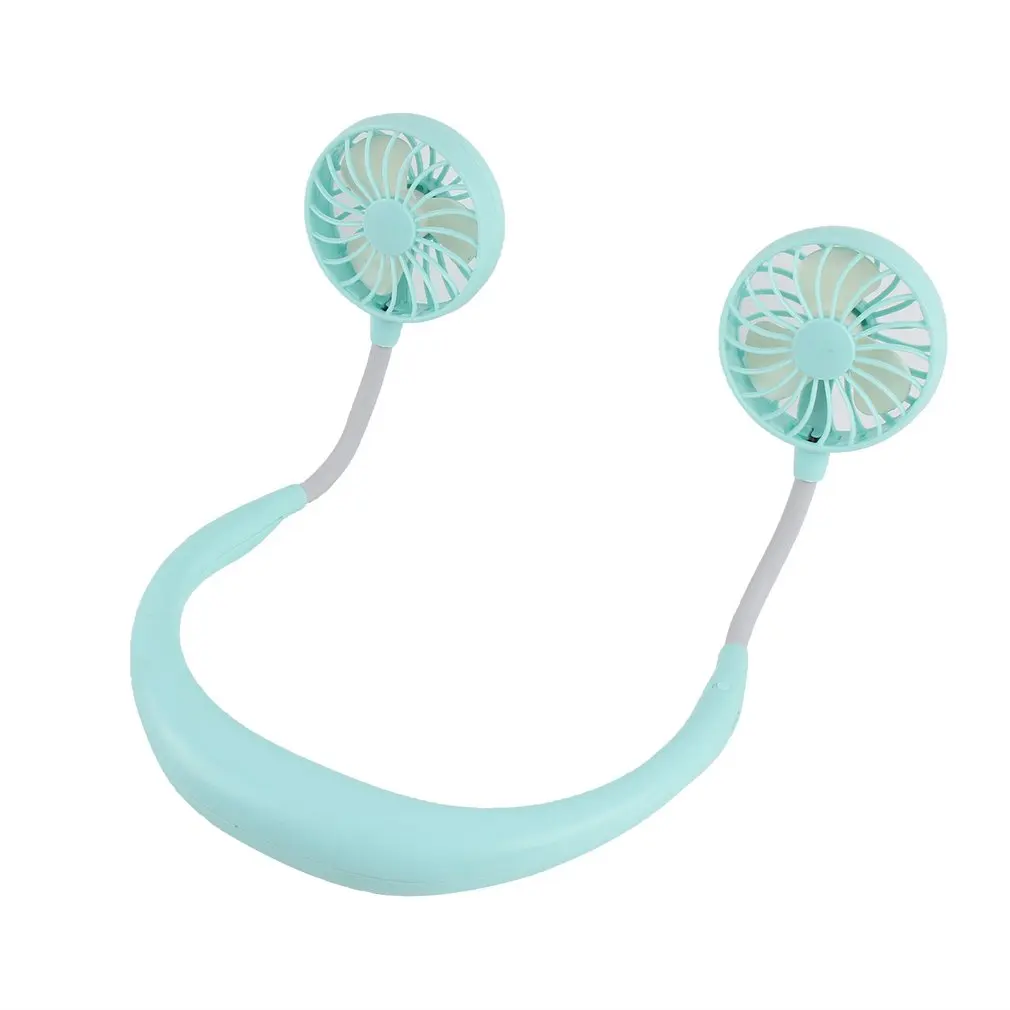 Ventilateur de sport paresseux Portable, Mini suspendu au cou, Rechargeable par USB, refroidisseur d'air manuel, pour l'extérieur