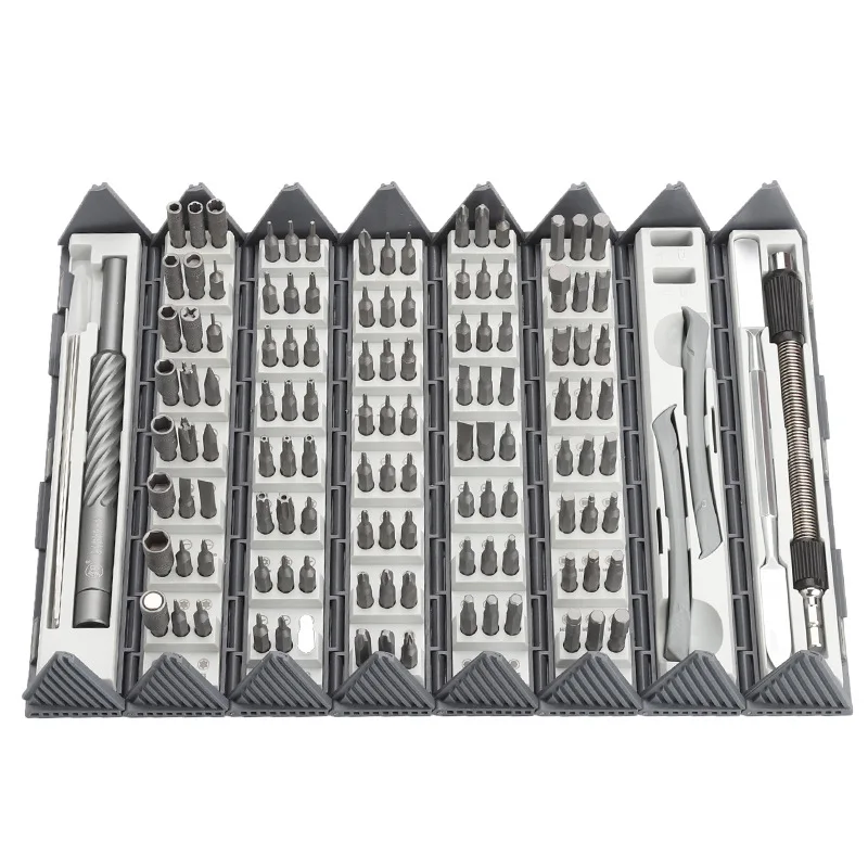 128 Pcs Screwdriver Set Reel Storage Box Five-pointed Star Shaped Bit Head Precision Phone Repair Tool Hand Tool Kit