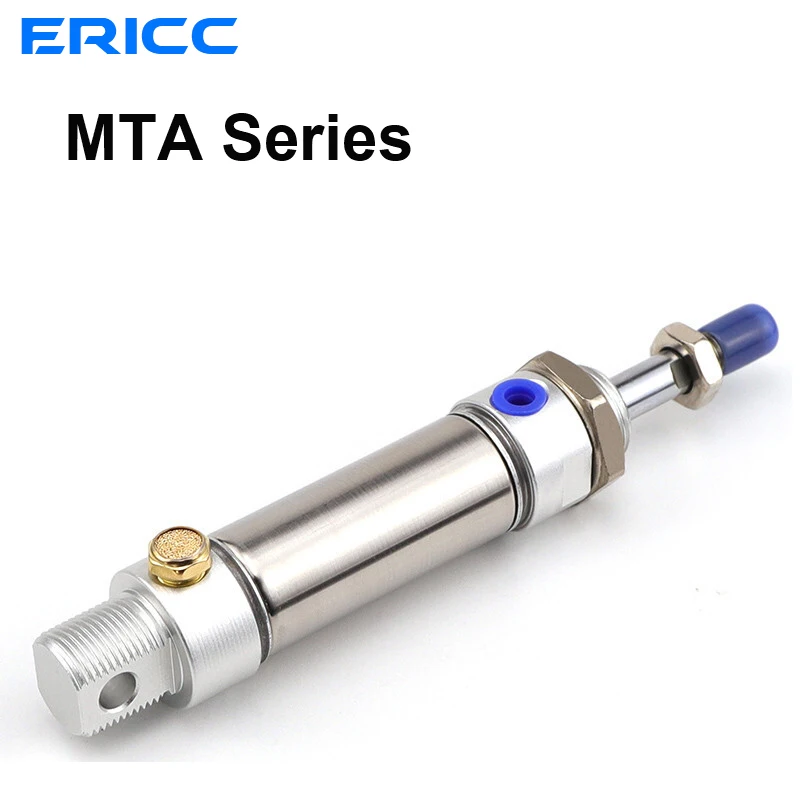 MSA Spring return MTA Spring entend mini round cylinder with spring Single acting bore16 20 25 32 40mm stroke 10-150mm