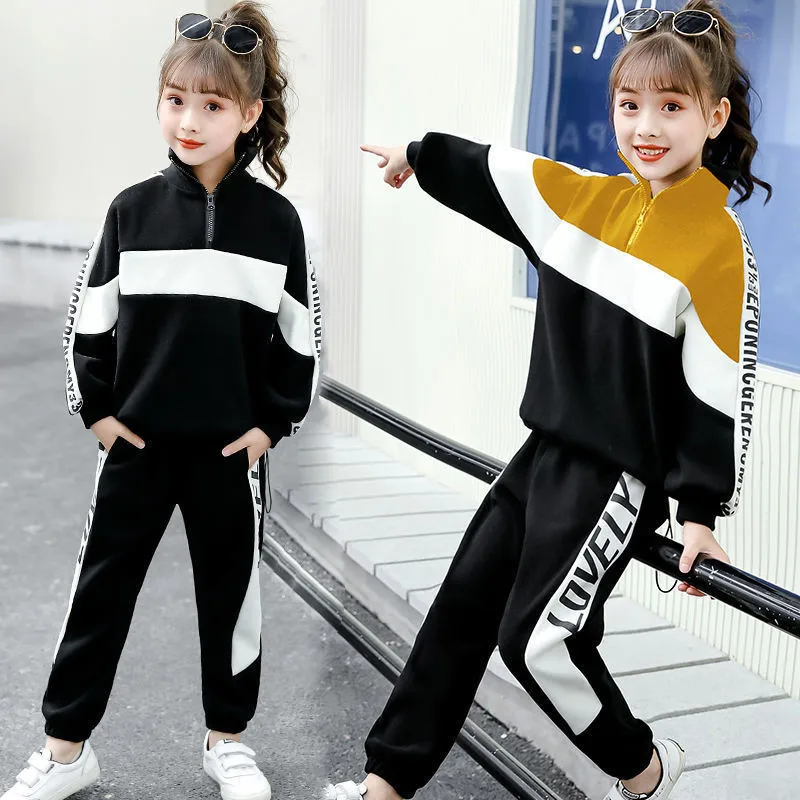 Spring Girls Clothing Sets Children Sweatshirt Coats Pants Tracksuit For Kids Clothes Set Fashion Girls Outfits 4-12 Years Old