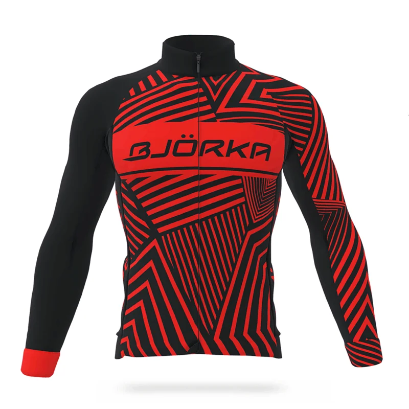 BJORKA winter cycling long sleeves jacket bicycle roadbike roupa de ciclismo bike apparel racing team mtb fleece warm clothing