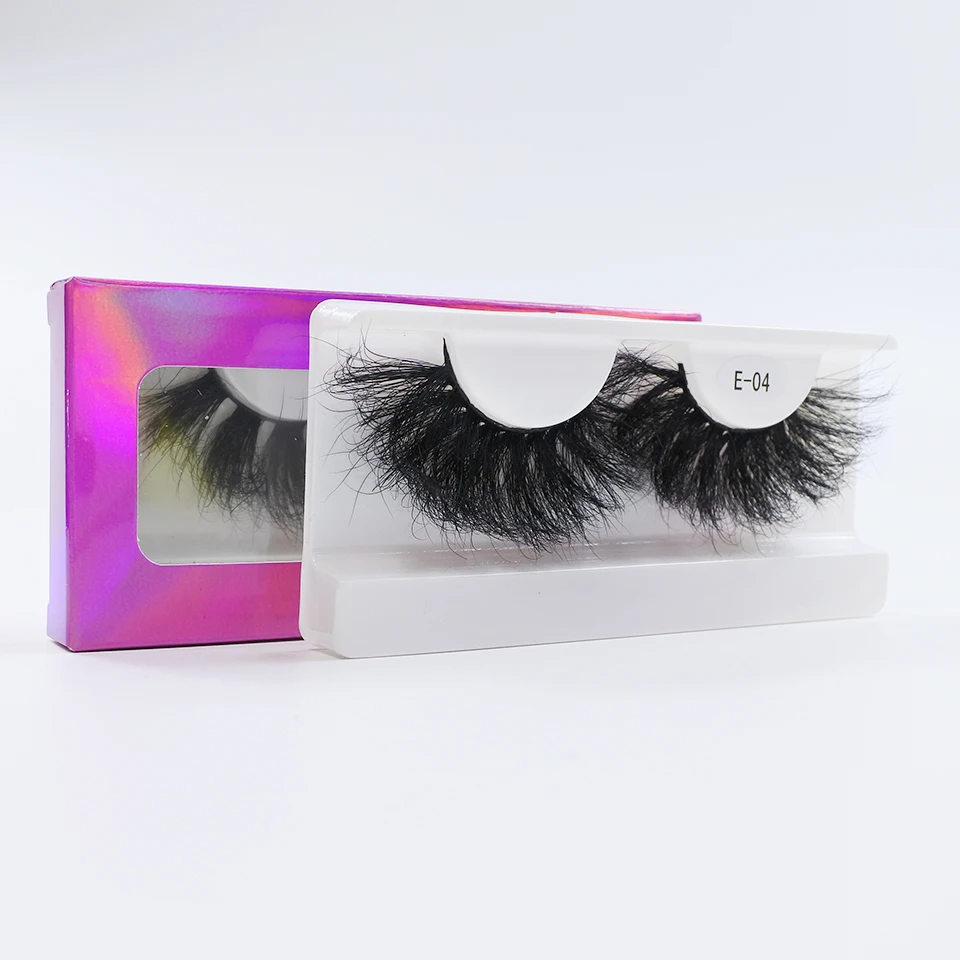 Lashes Mink 25mm Wholesale Eyelashes 4/10/30/50 Pairs Wispy Messy Fluffy Mink Lashes Makeup Mink Eyelashes