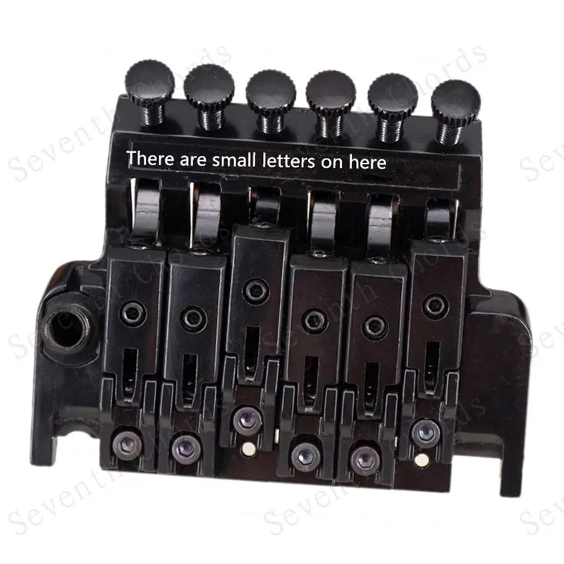 Ein Satz Tremolo-Brücken für schwarze E-Gitarren mit Doppelverriegelungssystem, 6 Saiten, Zubehörteile – Detail 9