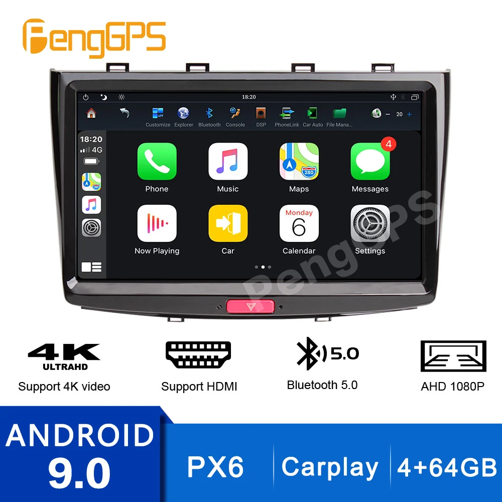 

Android 9.0 Car Streaming Media for Haval H6 Sport /M6 2013-2017 GPS Navigation Multimedia Touchscreen Stereo PX6 Carplay DSP