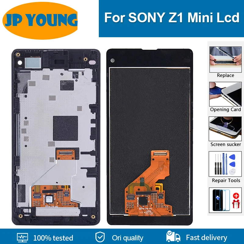 4.3 "lcd do SONY Xperia Z1 Mini Z1 Compact D5503 wyświetlacz LCD ekran dotykowy z ramą Panel Digitizer montaż części zamienne