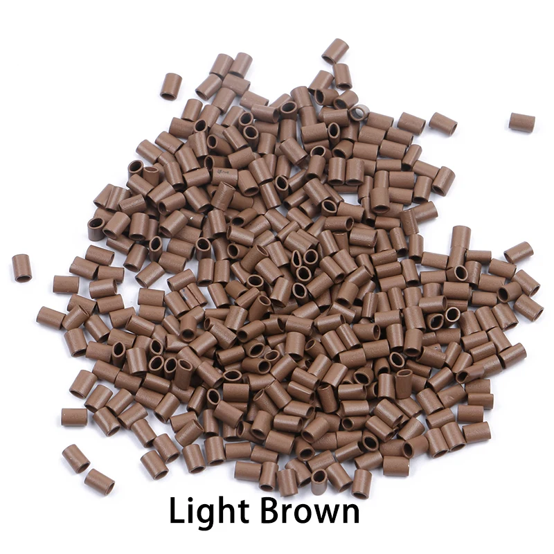 500pcs 3.0mm*2.0mm*3.8mm Oval Copper Micro Rings Link No Flared Flat-end Hair Extension Micro Beads for hair extension